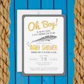 Invitation Pêche Reel Excité Oh Boy Baby shower
