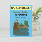 Invitation Pêche retraite pêcheur pêche pêche (Debout devant)