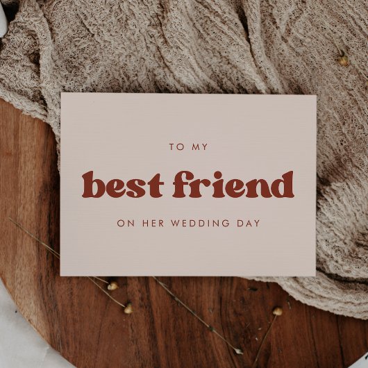 Invitation Pêche rétro À ma meilleure amie le jour de son mar