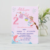 Invitation Pêche rose 2e anniversaire O-Fish-Ally deux annive (Debout devant)
