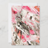 Invitation Pêche rose rose or brosses acrylique Sweet 16 (Dos)