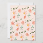 Invitation Pêche sauvage et onderful fille florale 1er annive (Dos)