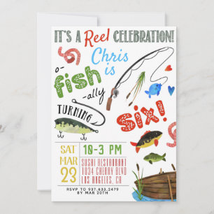 Invitation Pêche Sixième anniversaire