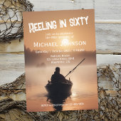 Invitation Pêche Sunrise Pêcheur 60e anniversaire