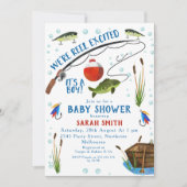 Invitation Pêche Thématique Bobine Excitée Baby shower Invita (Devant)