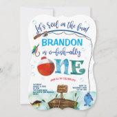 Invitation Pêche Thématique premier anniversaire, Petit Pêche (Devant)