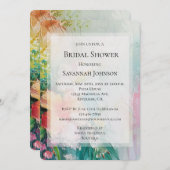 Invitation Pêche tropicale Hibiscus blanc Fête des mariées fl (Devant / Derrière)