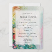 Invitation Pêche tropicale Hibiscus blanc Fête des mariées fl (Devant)