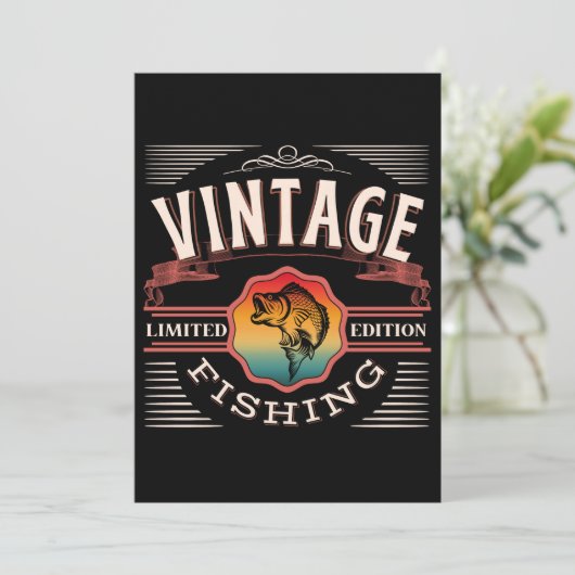 Invitation PÊCHE vintage ÉDITION LIMITÉE (Debout devant)