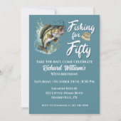 Invitation Pêche vintage Thème 50ème anniversaire (Devant)