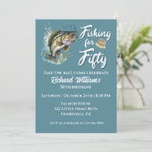 Invitation Pêche vintage Thème 50ème anniversaire (Debout devant)