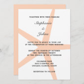 Invitation Pêcher Fuzz Starfish Plage tropicale Mariage éléga (Devant / Derrière)