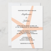 Invitation Pêcher Fuzz Starfish Plage tropicale Mariage éléga (Devant)