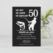 Invitation Pêcher la légende Parrain 50e anniversaire (Debout devant)