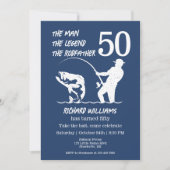 Invitation Pêcher la légende Parrain 50e anniversaire (Devant)