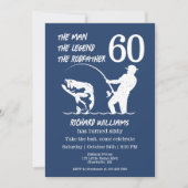 Invitation Pêcher la légende Parrain 60e anniversaire (Devant)