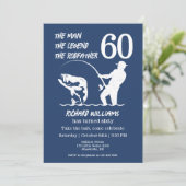 Invitation Pêcher la légende Parrain 60e anniversaire (Debout devant)