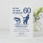 Invitation Pêcher le Parrain Big Fish 60e anniversaire (Debout devant)