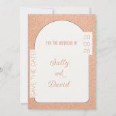 Invitation Pêcher les Roses avec dentelle (Dos)