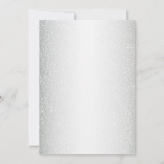 Invitation Pêcher Rose Floral Silver Parties scintillant Part (Dos)