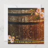 Invitation Pêcher Rose Vin Fête des mariées à thème (Dos)