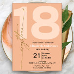 Invitation Pêcher Simple Minimal Élégant 18e anniversaire<br><div class="desc">Peach Simple Minimal Élégant Invitation 18ème Anniversaire. Il Est Facile De Changer L'Exemple De Texte En Vous Propre En Cliquant Sur Personnaliser. Cliquez Sur Personnaliser/Modifier Avec L'Outil De Conception Pour Modifier Le Type De Police, La Couleur De Police, La Taille De Police, Ou Pour Ajouter/Supprimer/Modifier Le Texte Ou L'Outil De...</div>