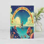 Invitation Pêcher sous les étoiles (Debout devant)