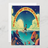 Invitation Pêcher sous les étoiles (Devant / Derrière)