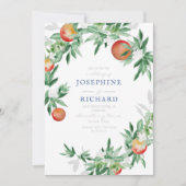 Invitation Pêches, aquarelle, design pour l'invitation au mar (Devant)