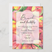 Invitation Pêches - Brunch et joyeuse douche de mariée (Devant)