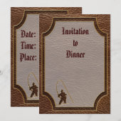 Invitation Pêcheur de Leather Look (Devant / Derrière)