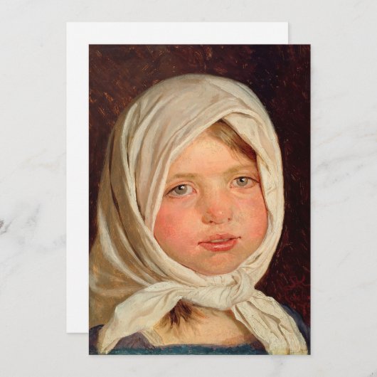 Invitation Peder Severin Kroyer - Petite fille de Hornbaek (Devant / Derrière)