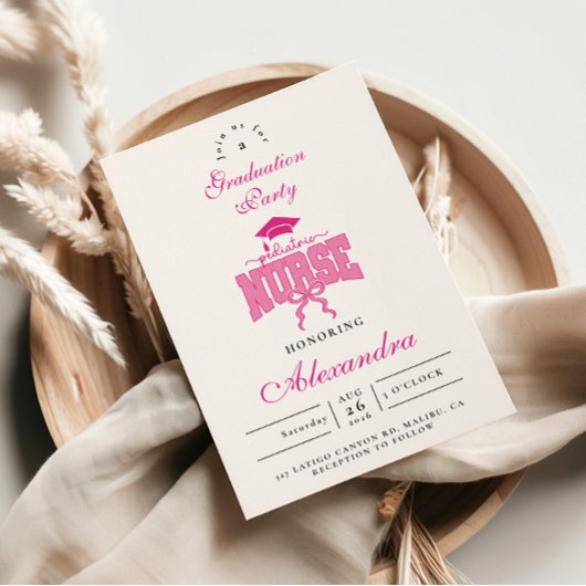 Invitation Pediatric Nurse Graduation Party