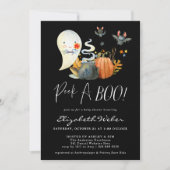 Invitation Peek-A | Little Ghost Halloween Baby Shower (Devant)