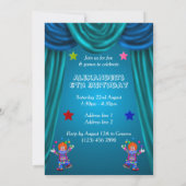 Invitation Peeking Clowns Boy 6e anniversaire Double face (Dos)