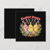 Invitation Peeps de Pâques (Devant / Derrière)