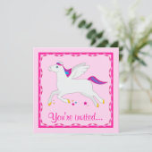 Invitation Pegasus Birthday Personnalisable (Debout devant)