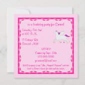 Invitation Pegasus Birthday Personnalisable (Dos)