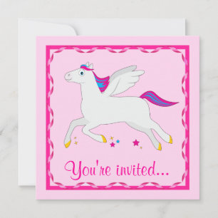 Invitation Pegasus Birthday Personnalisable
