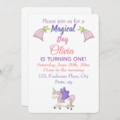 Invitation Pegasus et des étoiles de tir. (Devant / Derrière)