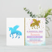 Invitation Pegasus unicorne du ciel bleu (Debout devant)