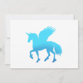 Invitation Pegasus unicorne du ciel bleu (Dos)
