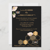 Invitation Peigne De Miel Et Mariage Floral (Devant)