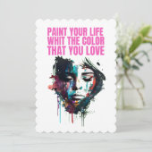Invitation peignez votre vie avec la couleur que vous voulez (Debout devant)