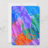 Invitation Peindre cadre Abstrait pour avec ballons d'anniver (Dos)