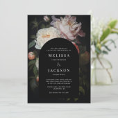 Invitation Peine rose blanche et arche Mariage Rose (Debout devant)