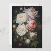 Invitation Peine rose blanche et arche Mariage Rose (Dos)