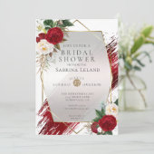 Invitation Peines d'araignée modernes et Gras Peinture Stroke (Debout devant)