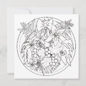 Invitation Peins-toi un motif tropical (Devant)