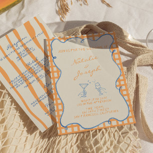 Invitation Peint À La Main De Couleur Whimsical Tout En Un Ma